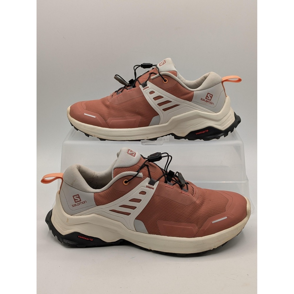 Salomon X Raise Shoes Womens Size 8 Pink Low Top Hiking Trail Sneakers 410414